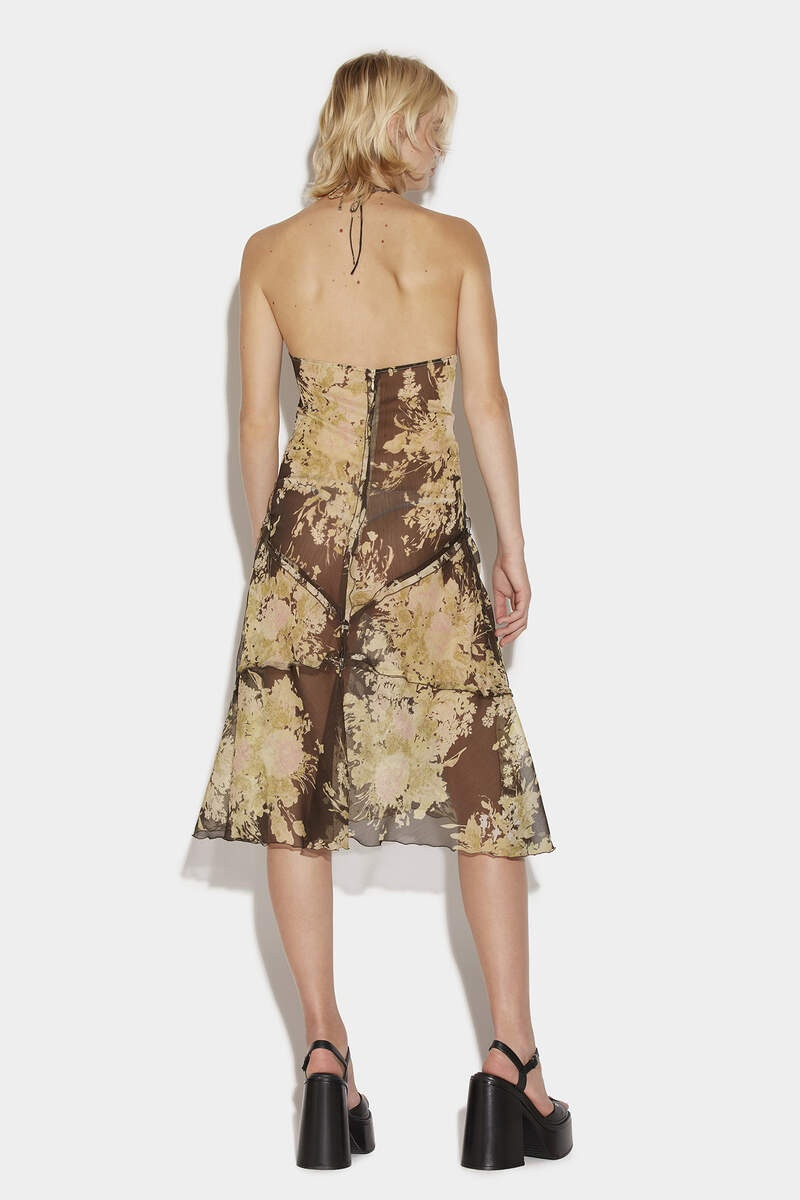 GATHERED MIDI DRESS 4