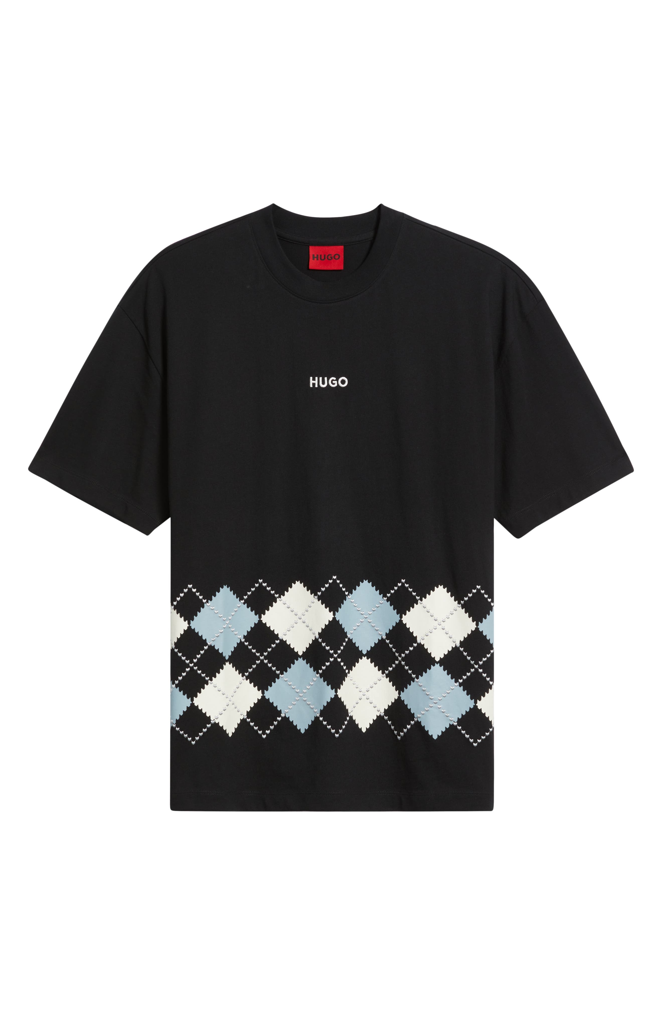 HUGO Dulapo Argile Cotton T-Shirt in Black at Nordstrom - 5