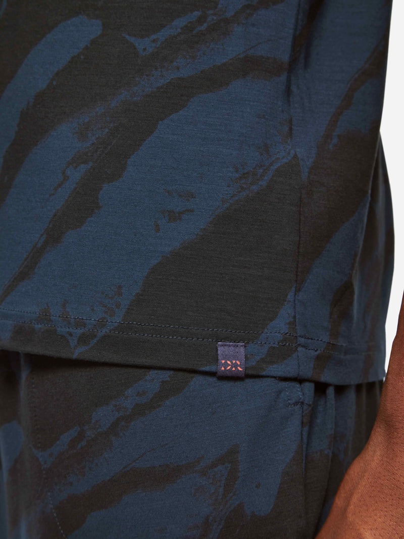Men's T-Shirt London 8 Micro Modal Navy - 5