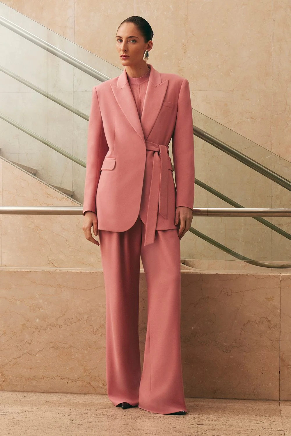 Soft Tailored Wide Leg Trousers - 1