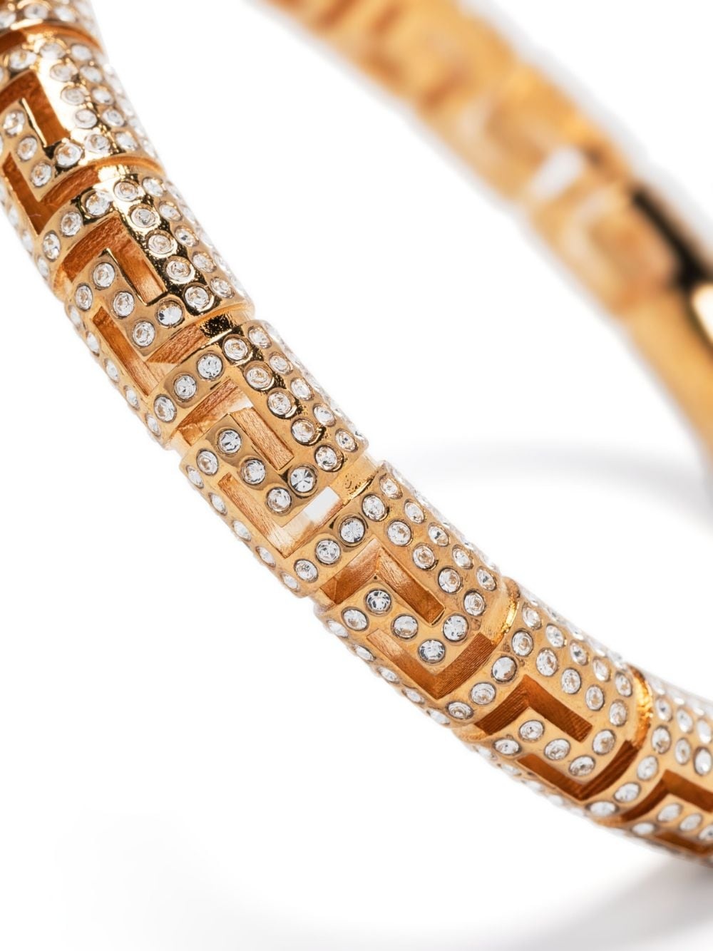 Greca crystal-embellished cuff bracelet - 3