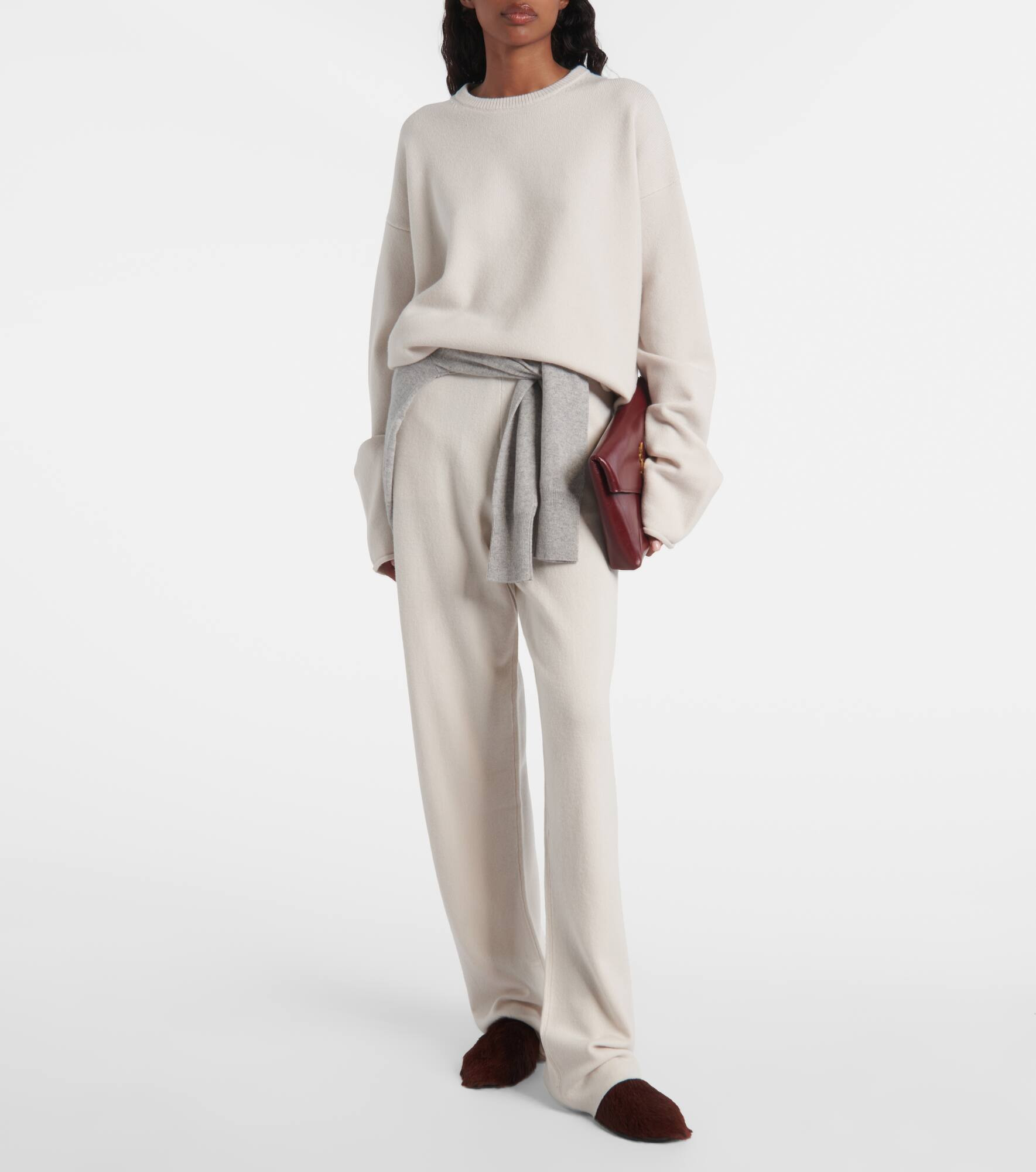 Rush cashmere-blend straight pants - 2