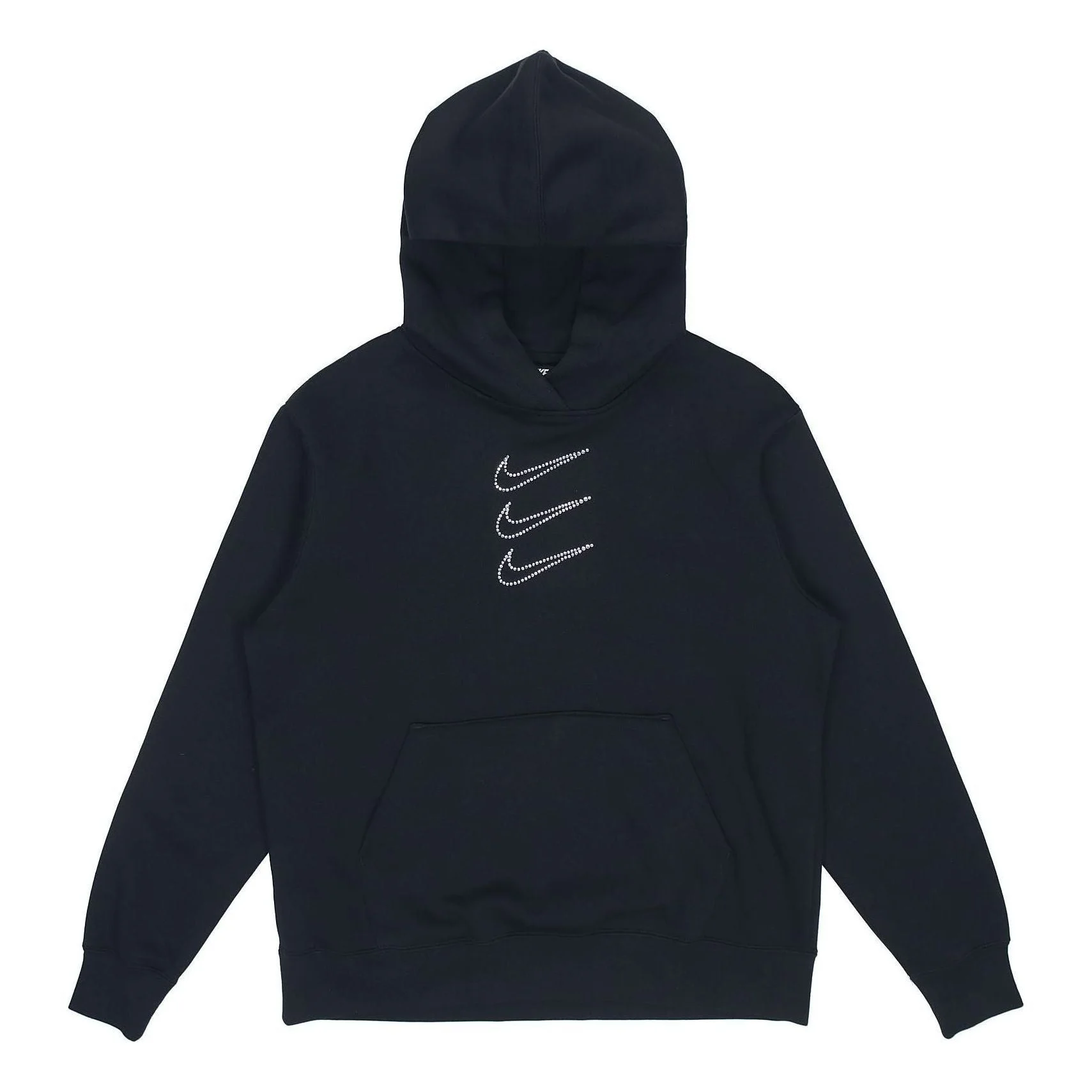 (WMNS) Nike Rhinestone Fleece Hoodie 'Black' DH1412-010 - 1