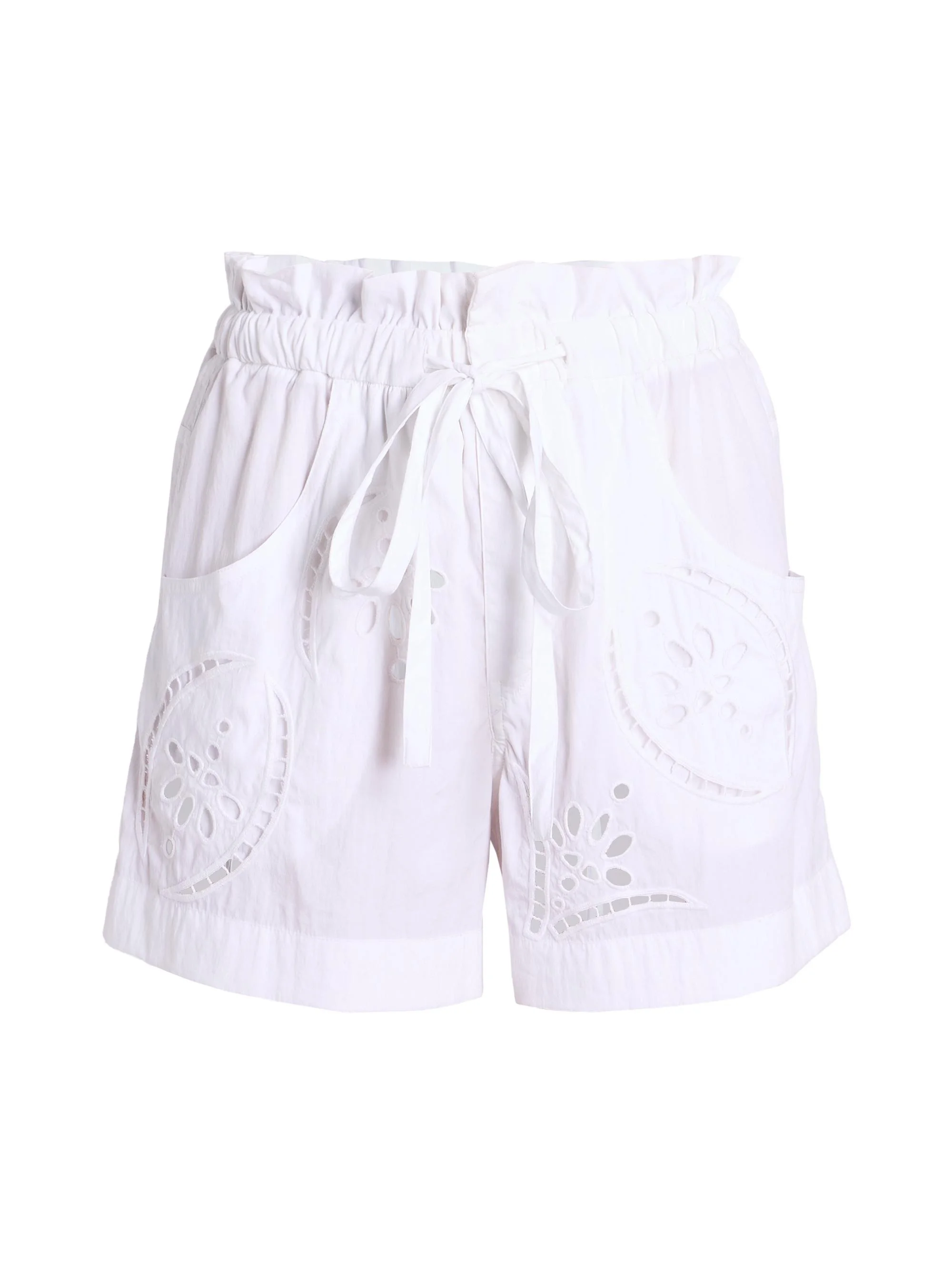 Women's Hidea Drawstring Eyelet Shorts - White - 1