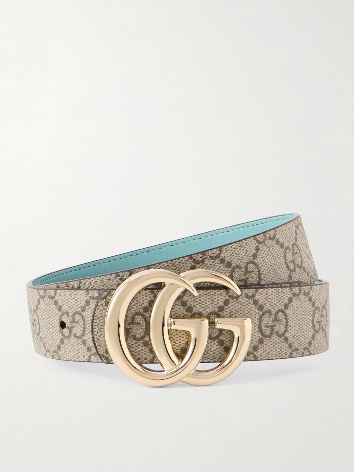 Gg Marmont Printed Coated-canvas Belt - 1