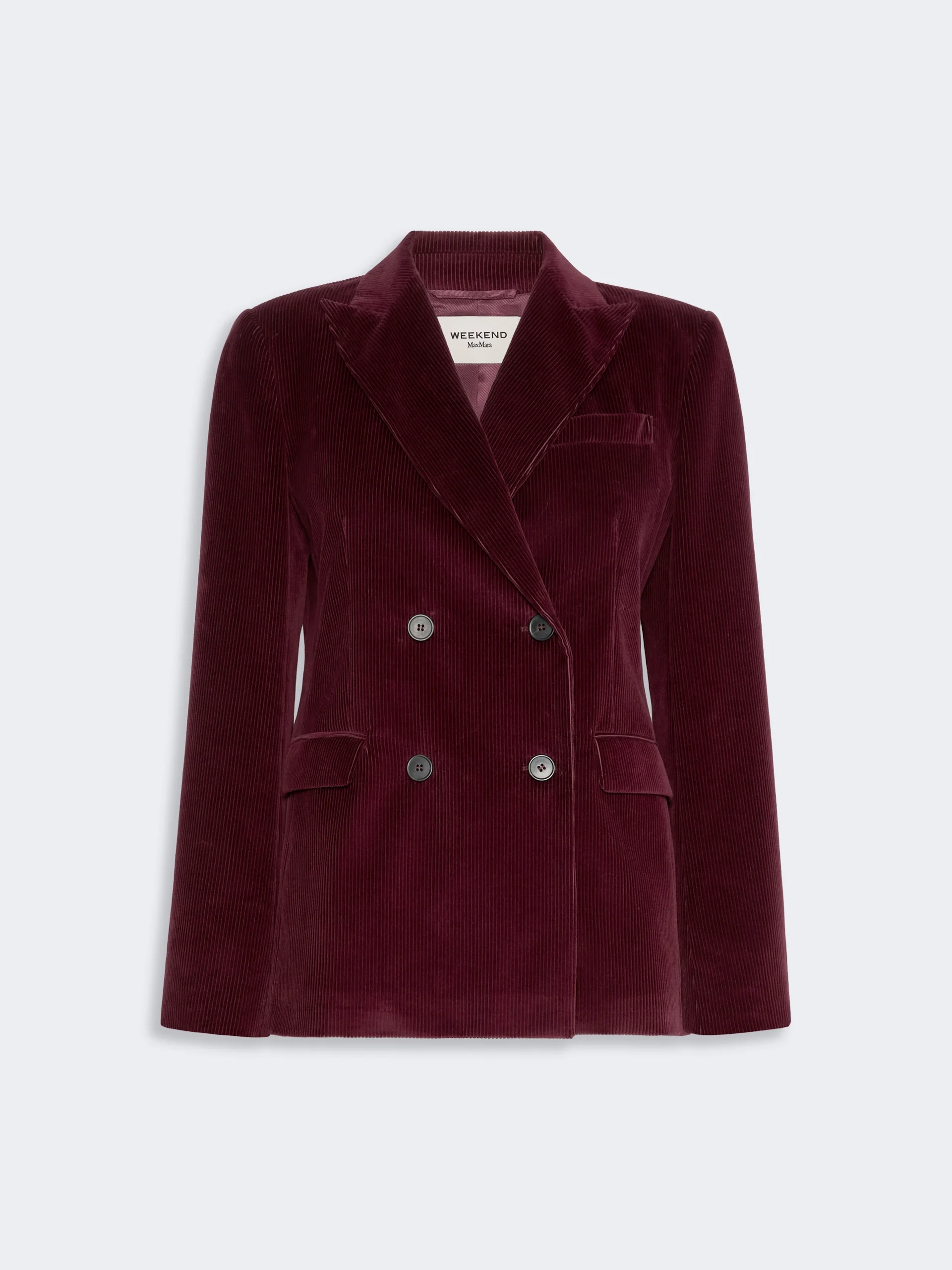KATANGA Cotton corduroy velvet blazer - BORDEAUX - 1