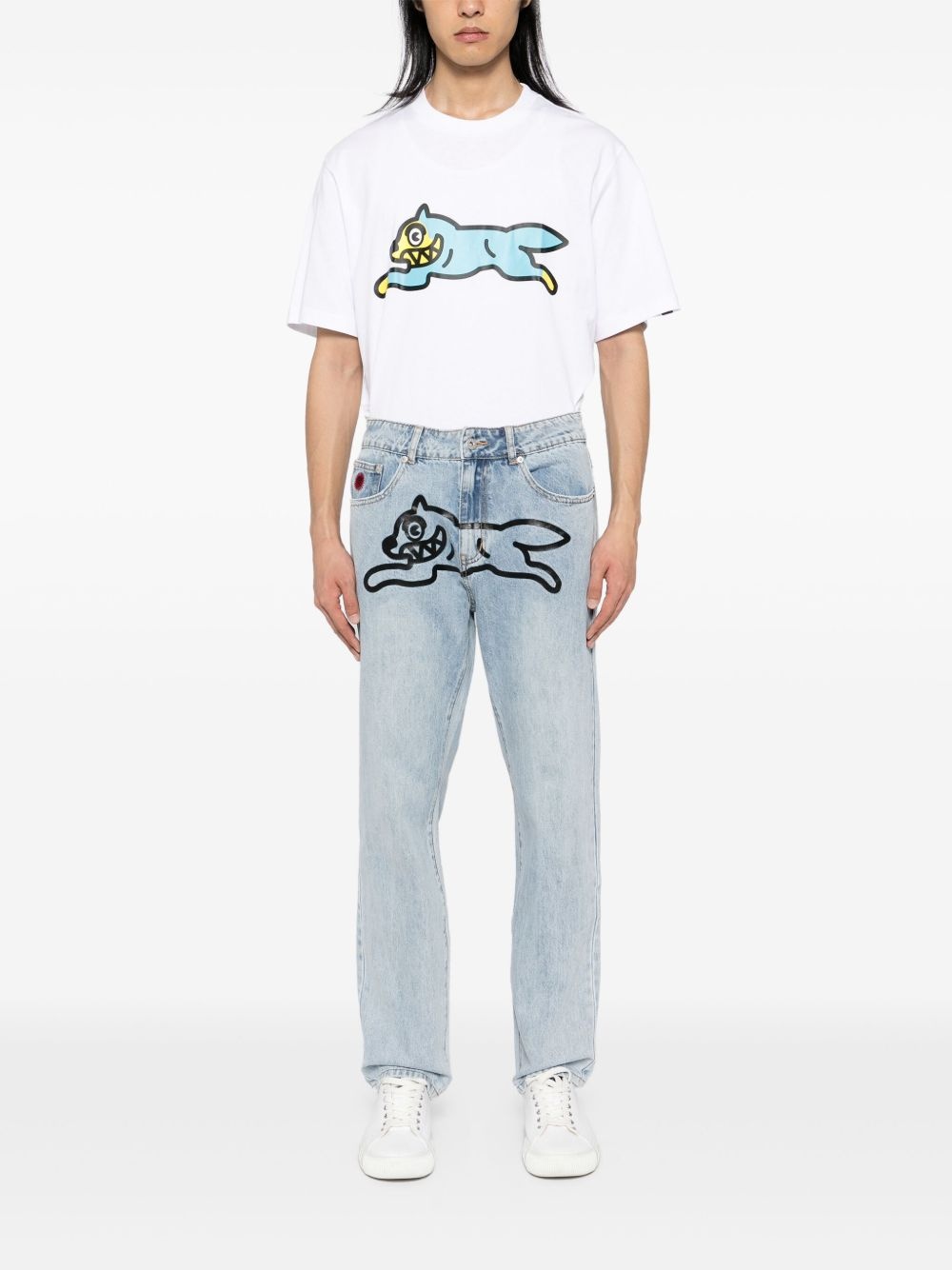 running dog-print cotton T-shirt - 2