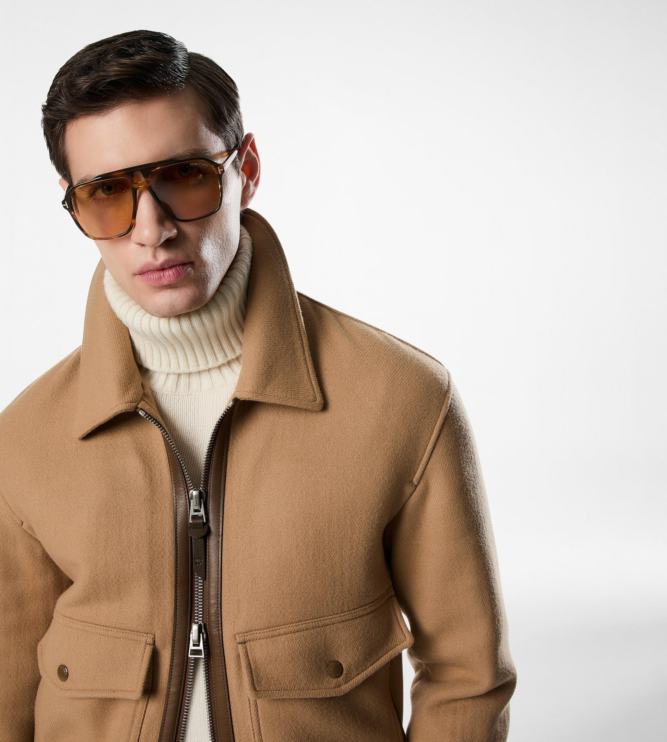 DOUBLE SPLITTABLE SHEARLING COLLAR BLOUSON - 2