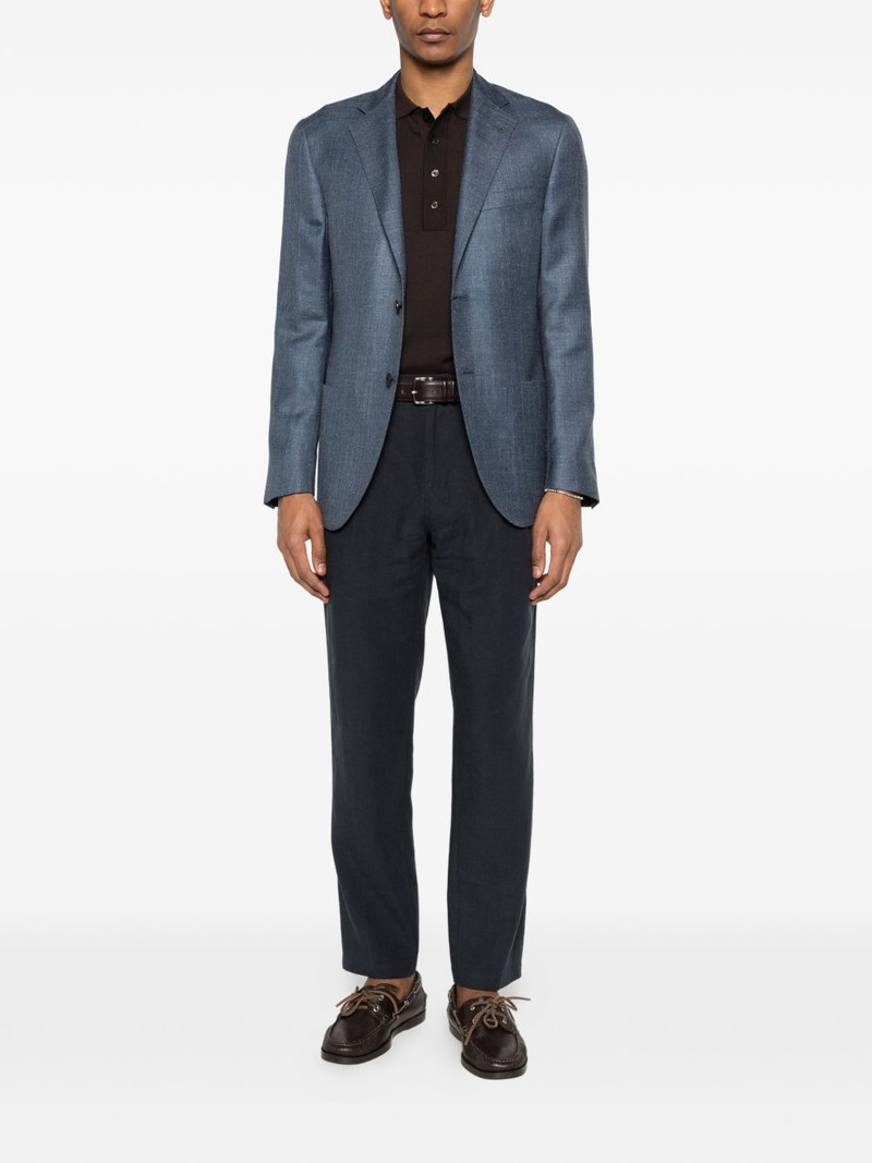 Herno button pleated trousers outlook