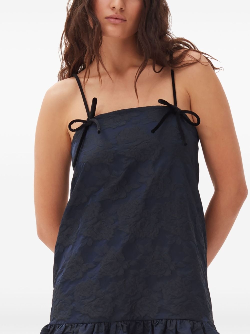 patterned-jacquard midi dress - 5