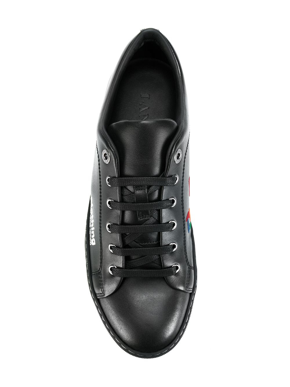 low top sneakers with slogan - 4