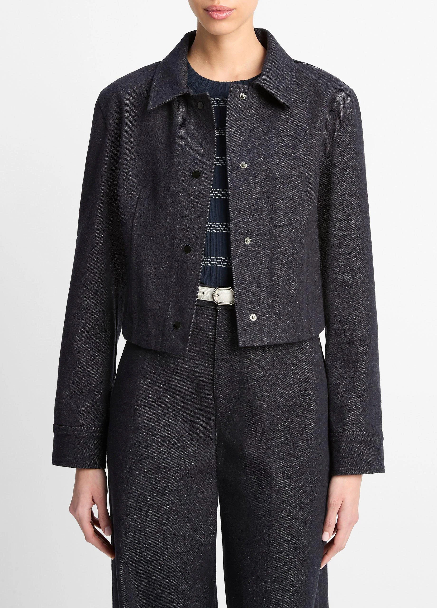 일반 피트 Cropped Denim 재킷 - 1