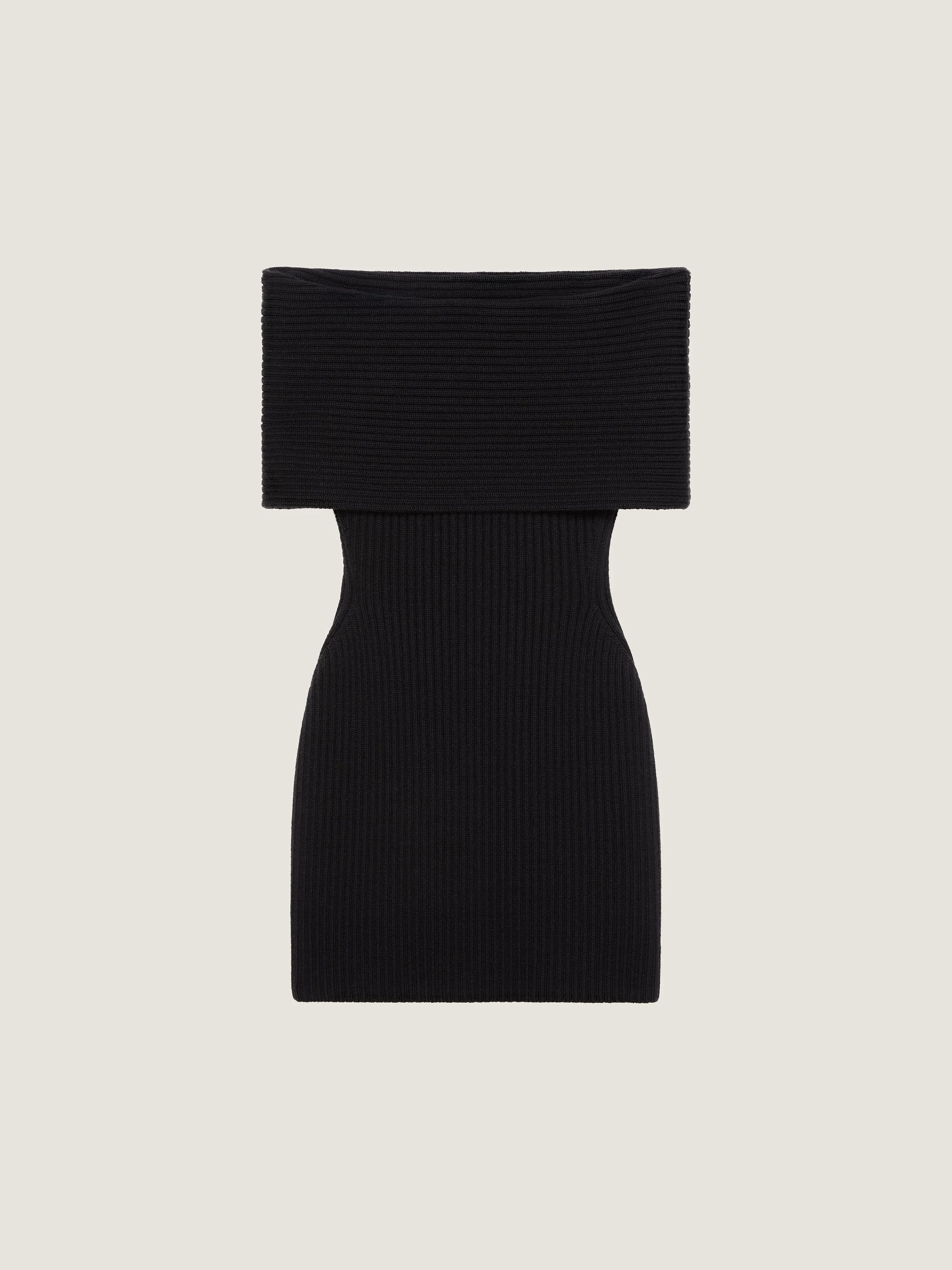 OFF-THE-SHOULDER MINI DRESS IN WOOL - 1