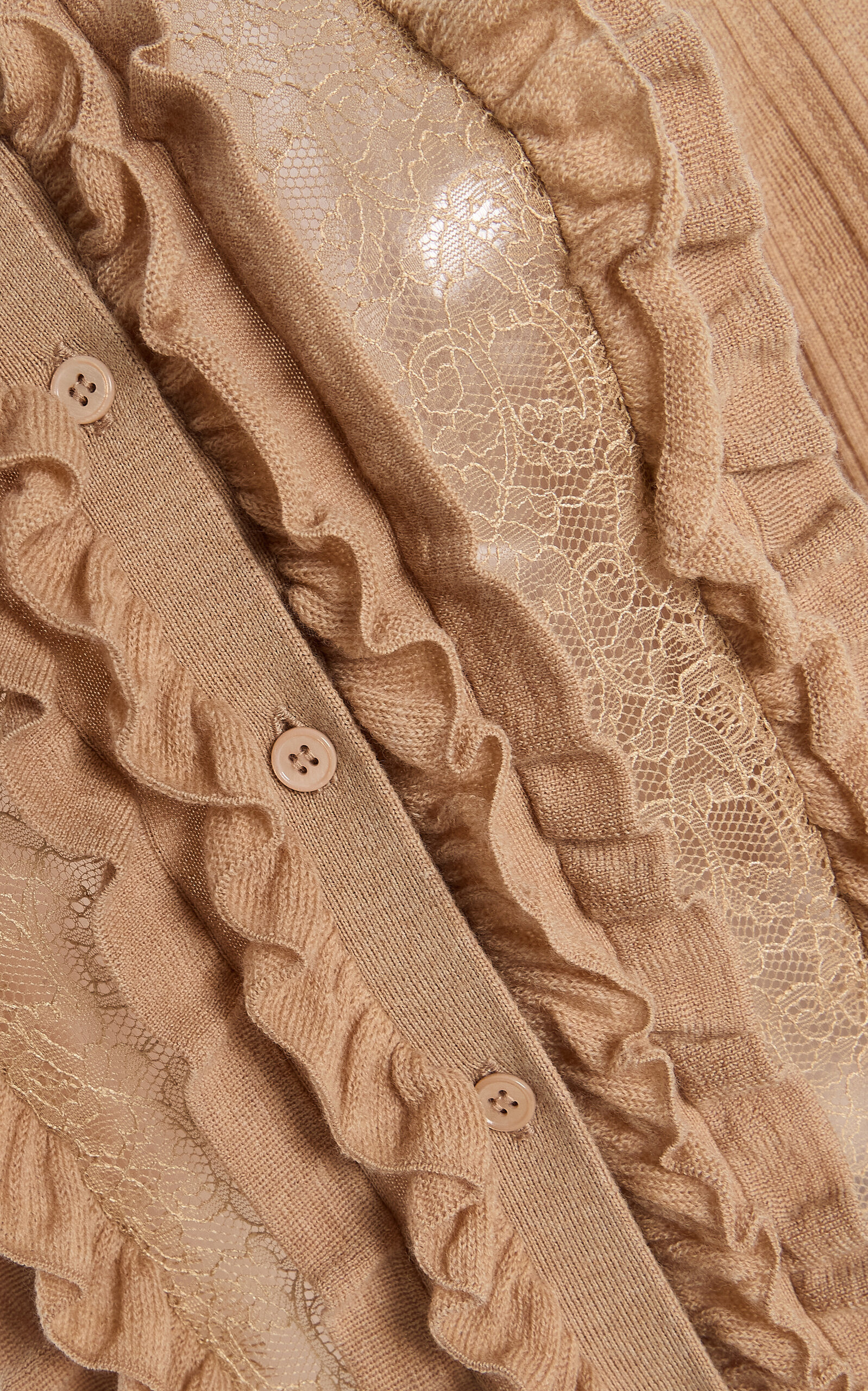 Maryel Embroidered Wool Cardigan tan - 7