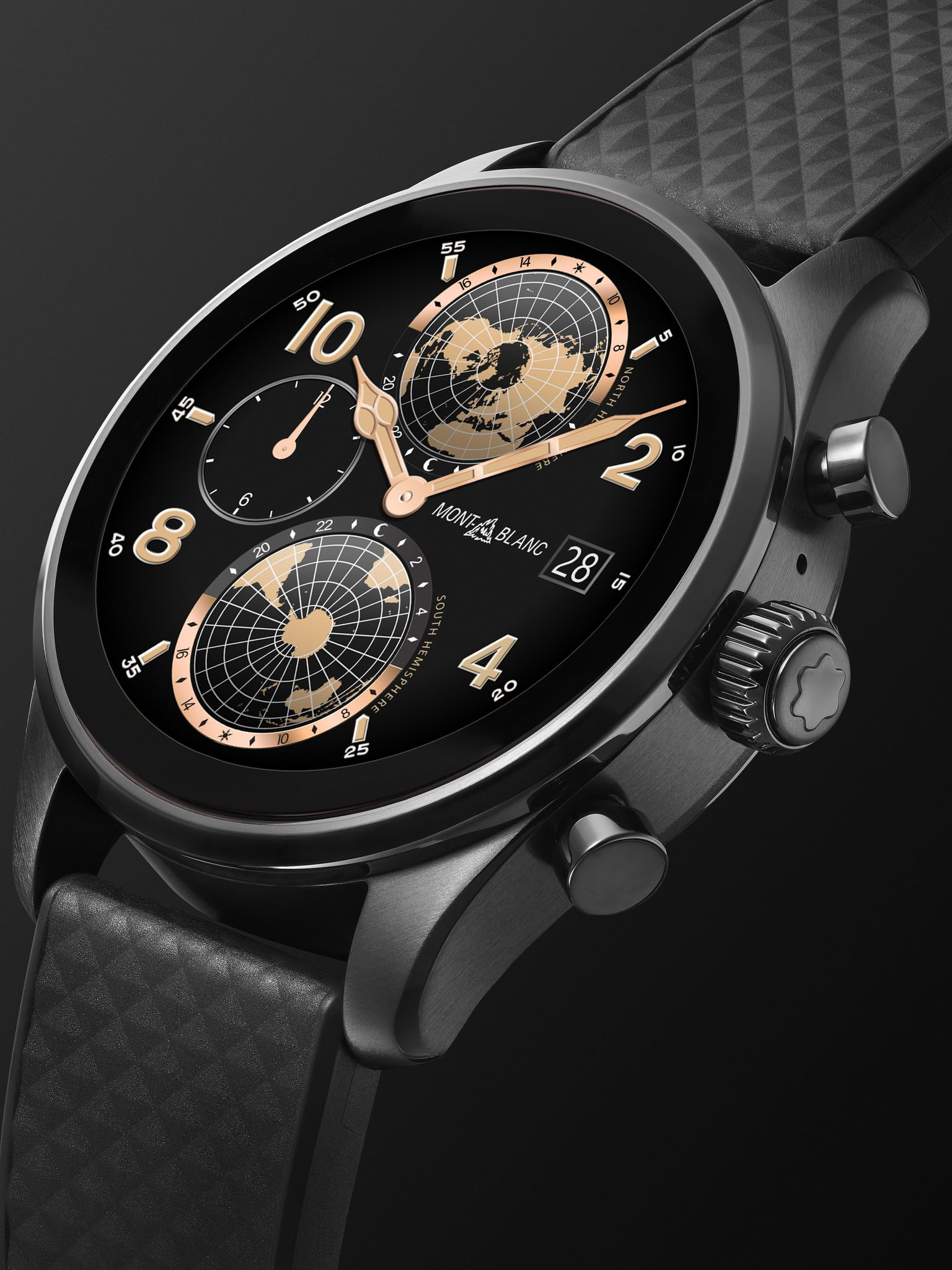 Summit 3 42mm Blackened Titanium and Rubber Smart Watch, Ref. No. 129267 Black - 3