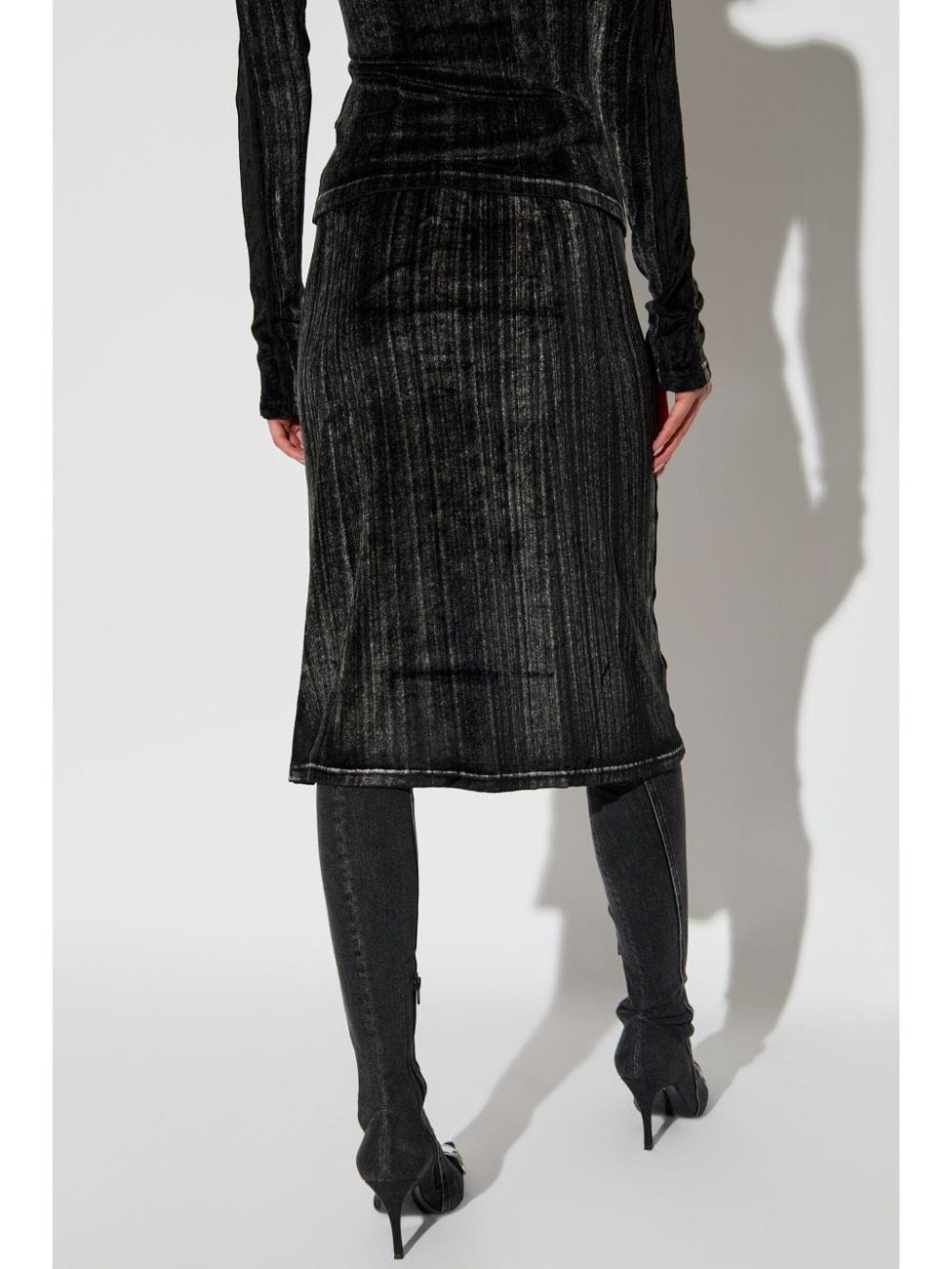 faded-effect pencil skirt - 4