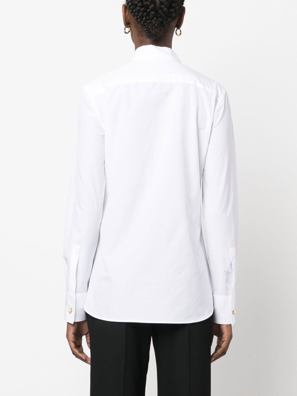 point-collar cotton shirt - 4