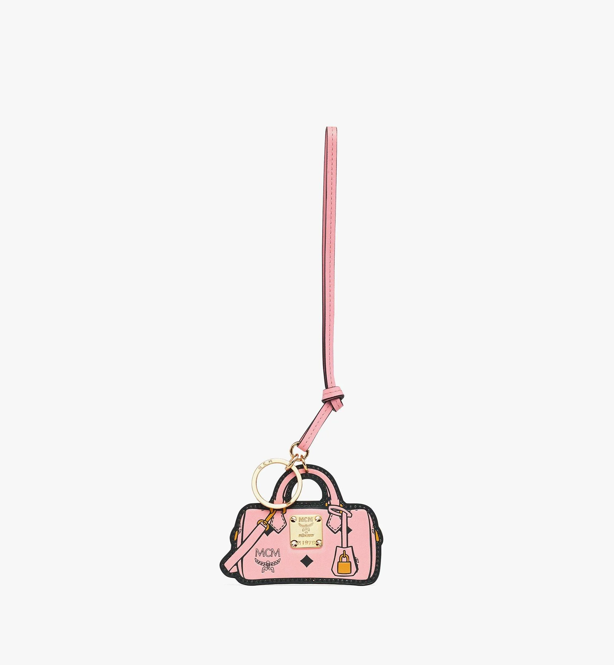 2D Ella Boston Bag Charm in Monogram Print Leather - 1