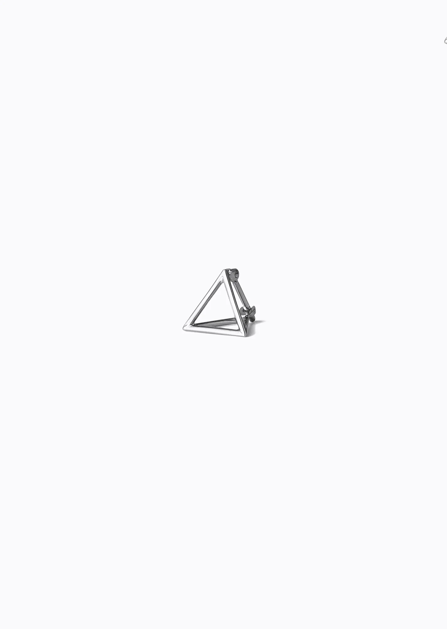 White Gold Triangle Earring 10 - 1
