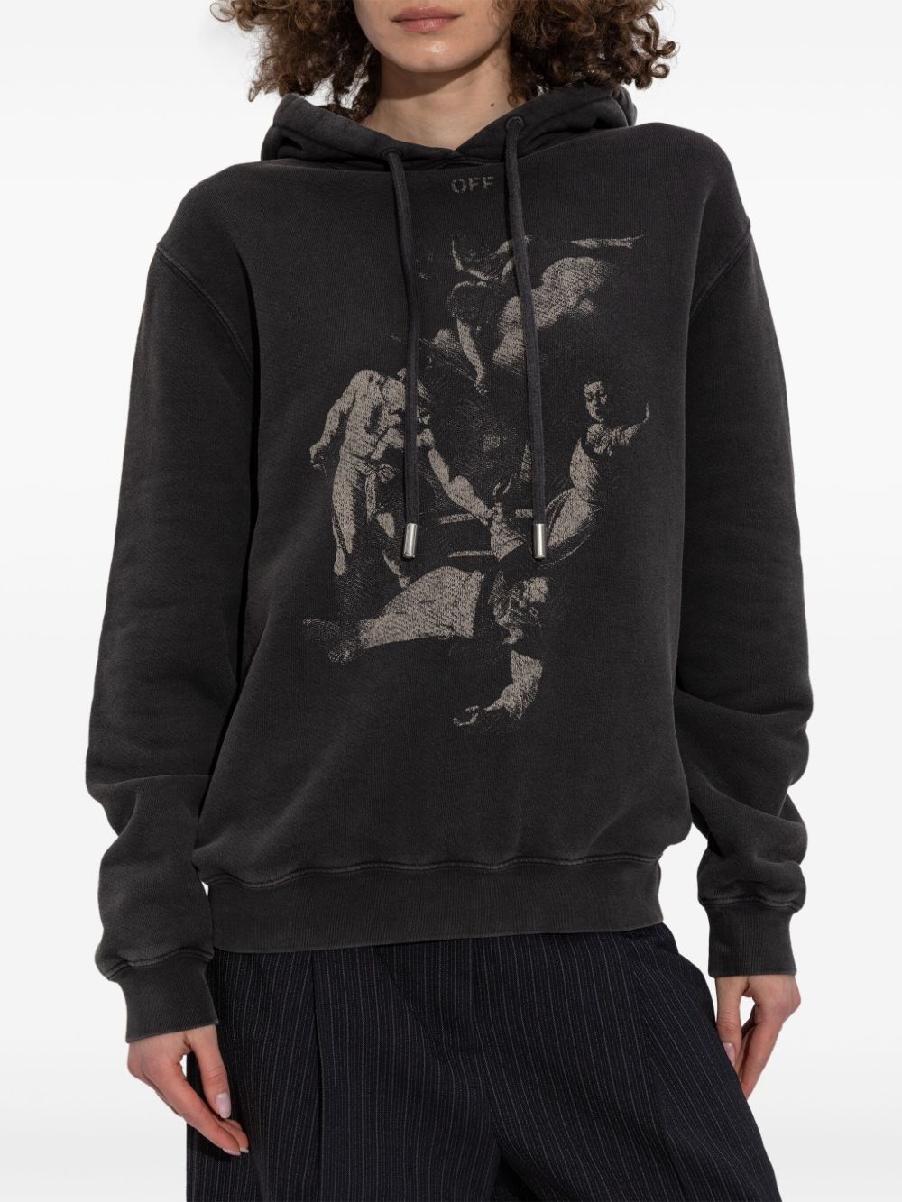 graphic print hoodie - 3