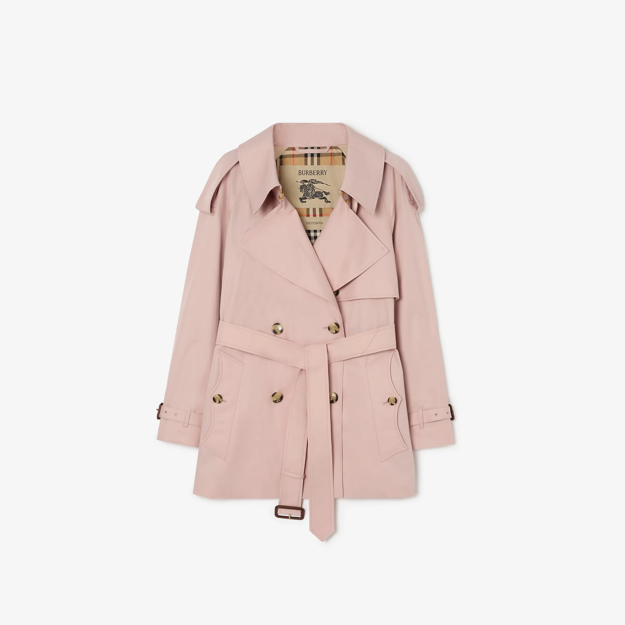 Short Tropical Gabardine Fitzrovia Trench Coat - 1