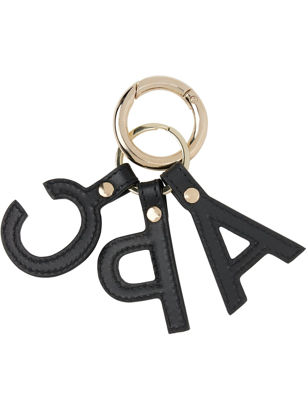 Gold & Black Lettres 'A.P.C.' Keychain - 2