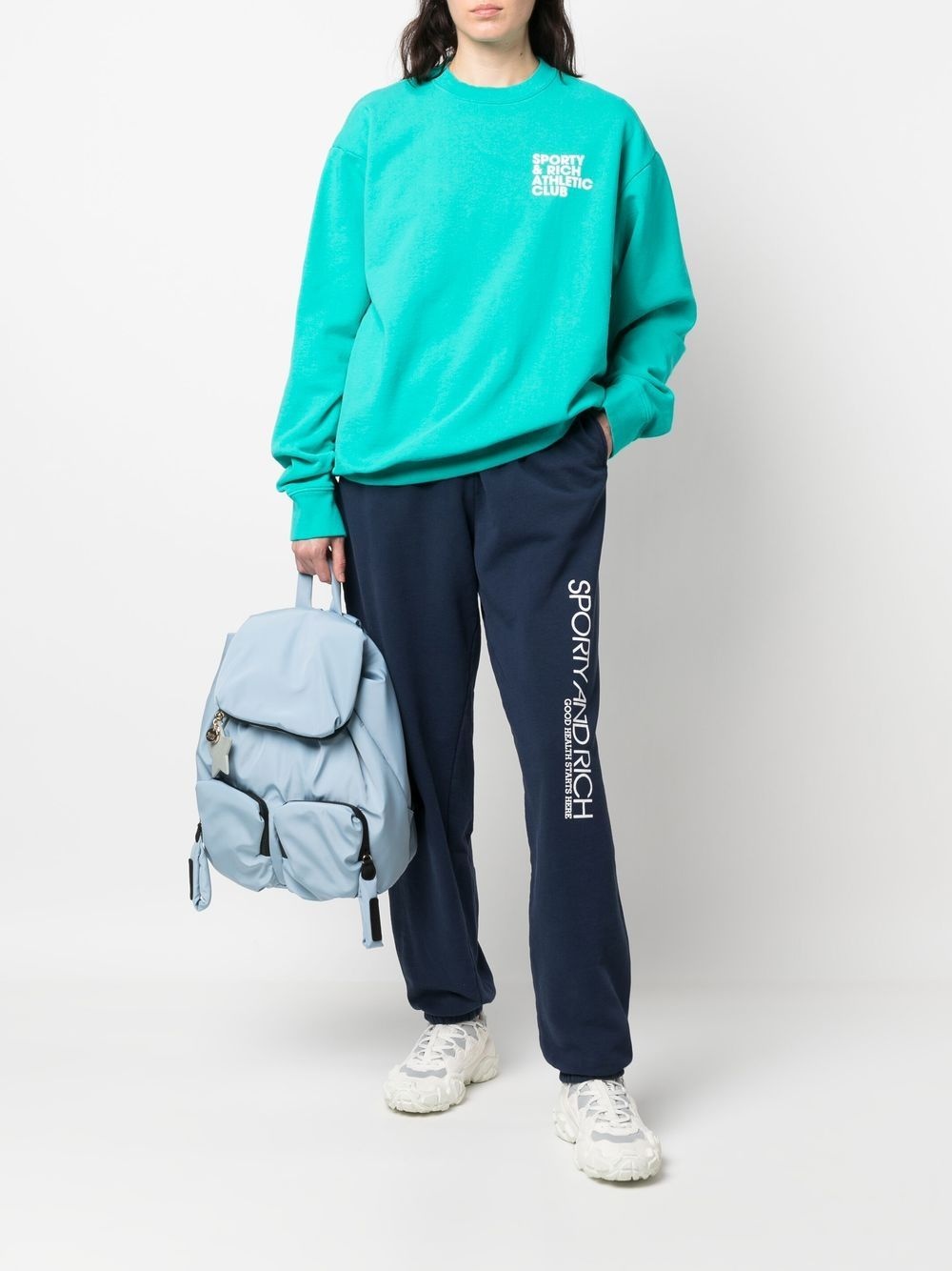 logo-print detail track pants - 3