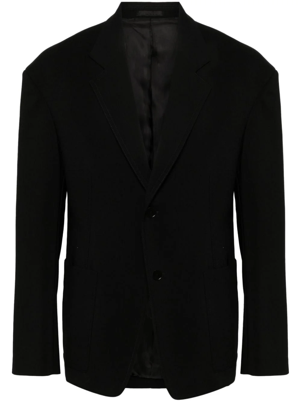 shoulder-pads single-breasted blazer - 1