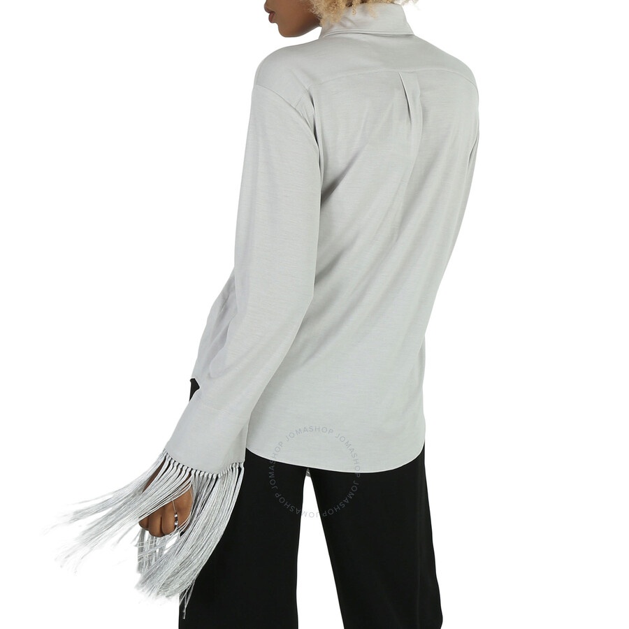 Burberry Silky Wool Jersey Shirt With Panelled Sleeve - 5
