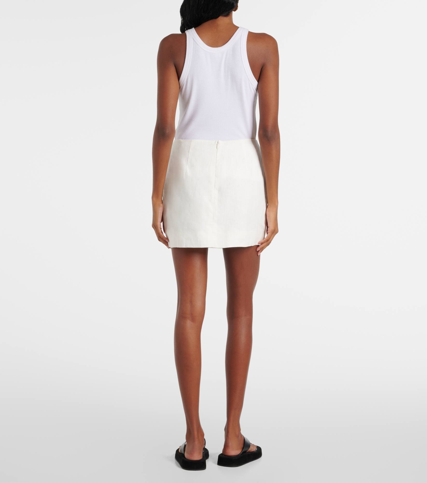 Jane linen miniskirt - 3