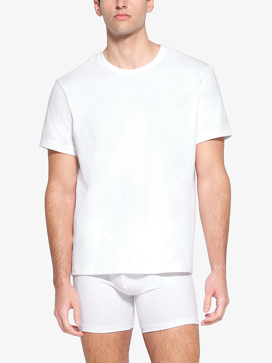 Crewneck short-sleeve cotton-jersey T-shirt - 3