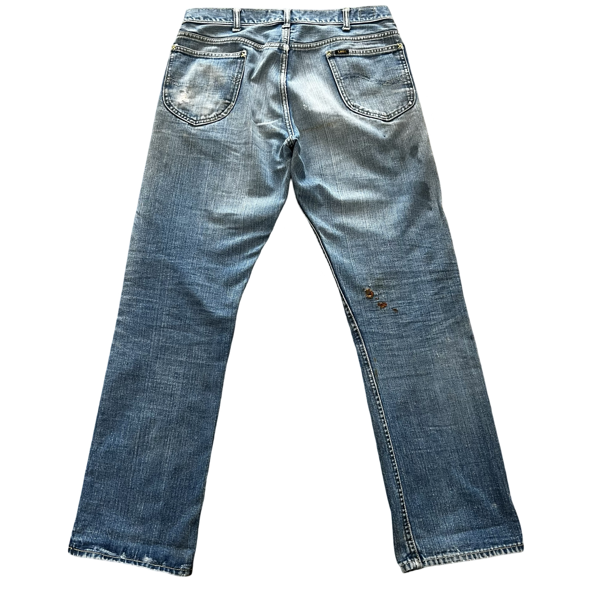 Final Blow - Vintage 1960s Lee Riders Sanforized Selvedge Mud Wash Repaired Denim SZ 33 - 7