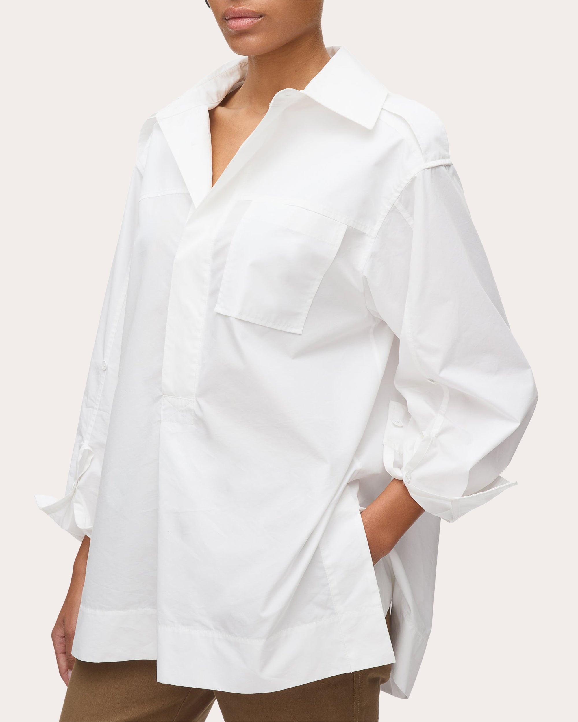 Oversized Techno Poplin Shirt - 3