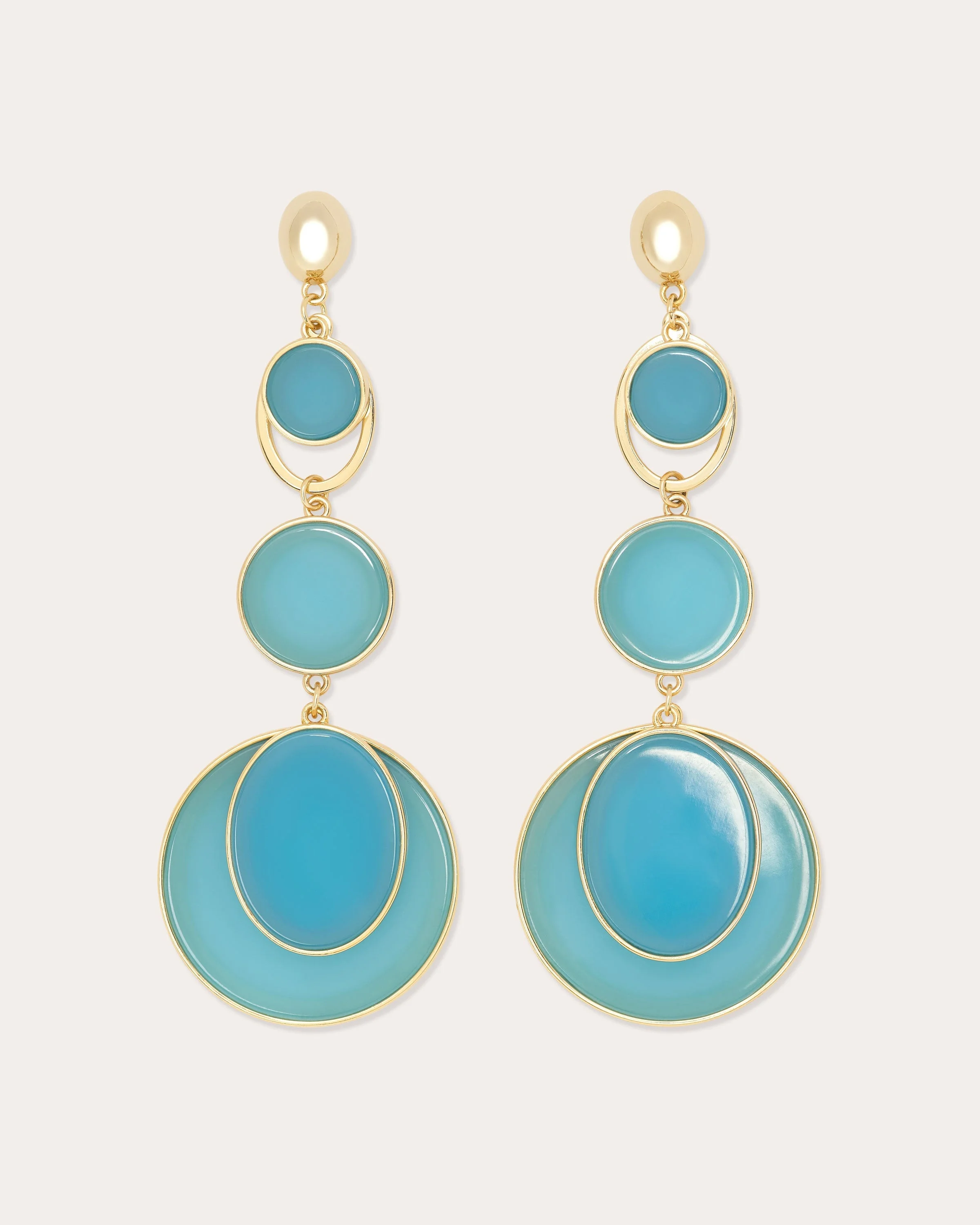 Adriana Layered Disc Earrings | TURQUOISE - 1