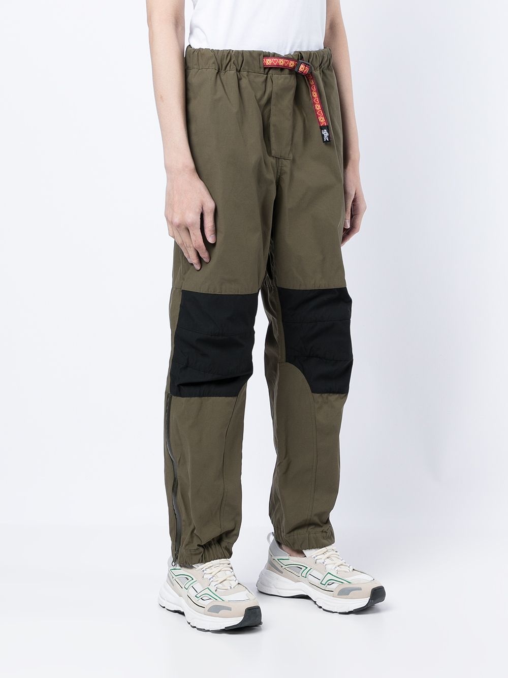 PANELLED DRAWSTRING-WAIST STRAIGHT-LEG TROUSERS - 3