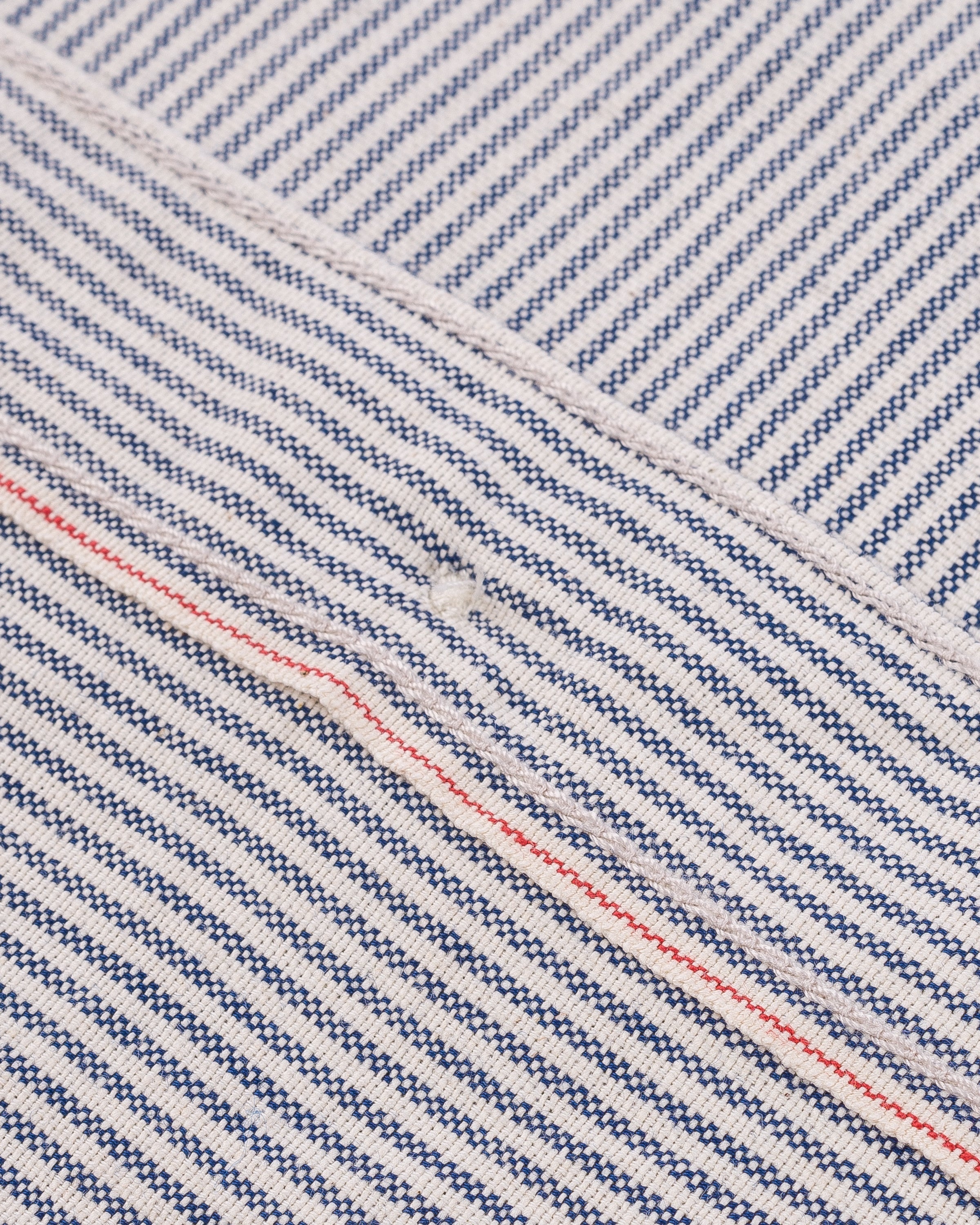 5OZ SELVEDGE OX CLOTH SHORT SLEEVED WORK SHIRT - HICKORY STRIPE - 12