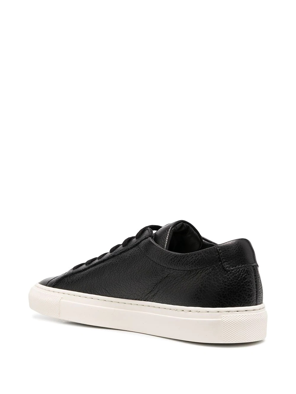 pebbled-finish low-top sneakers - 3