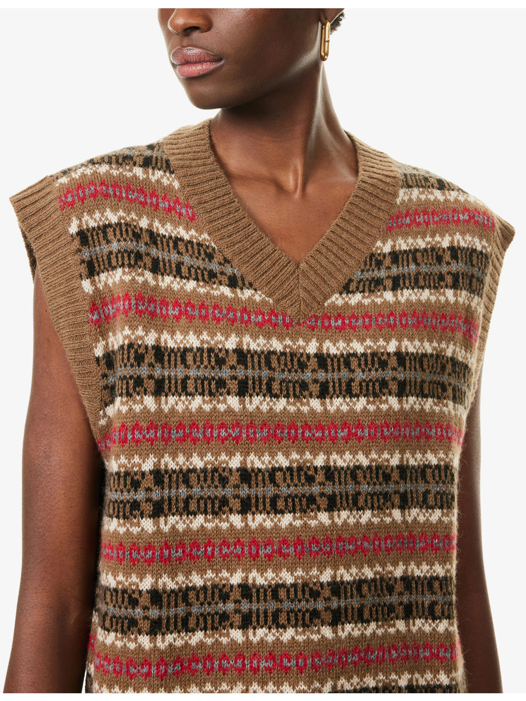 Fleres Intarsia Knit Vest - 5