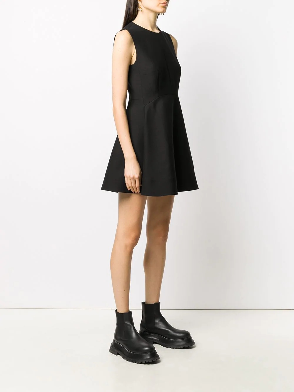 sleeveless flared dress - 3