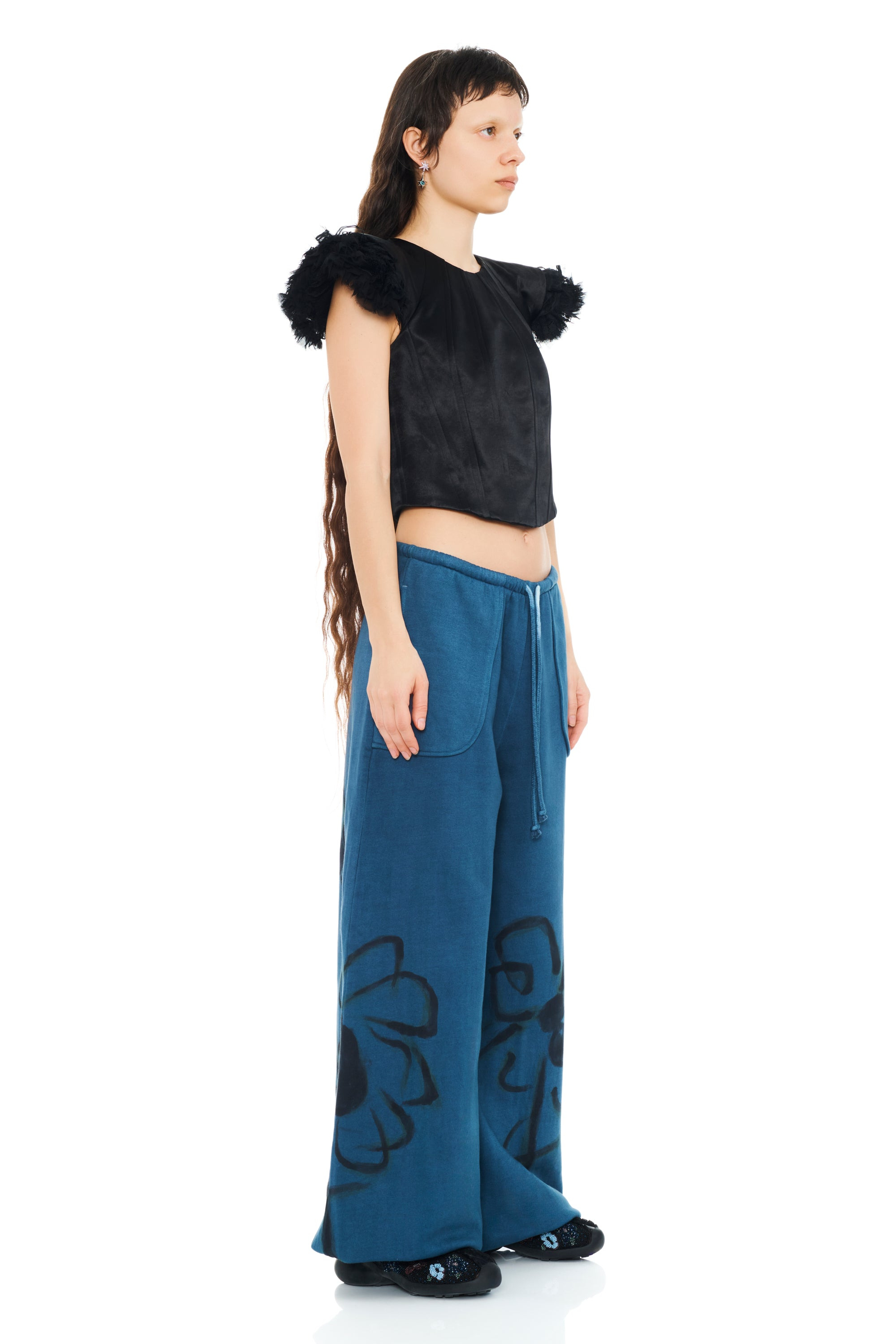 NAVY BUG BALLOON SWEATPANT - 3
