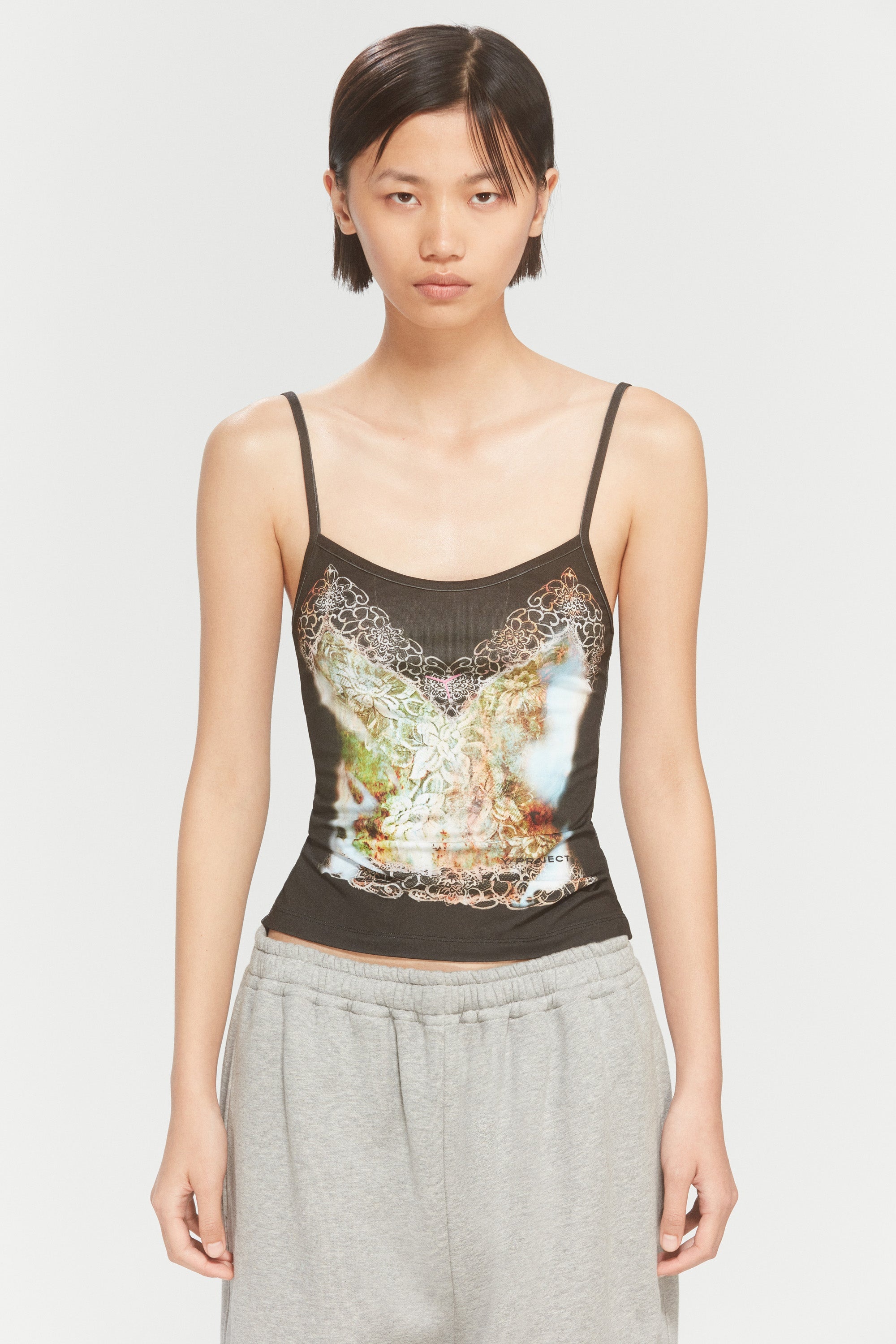 LACE PRINT TANK TOP - 3