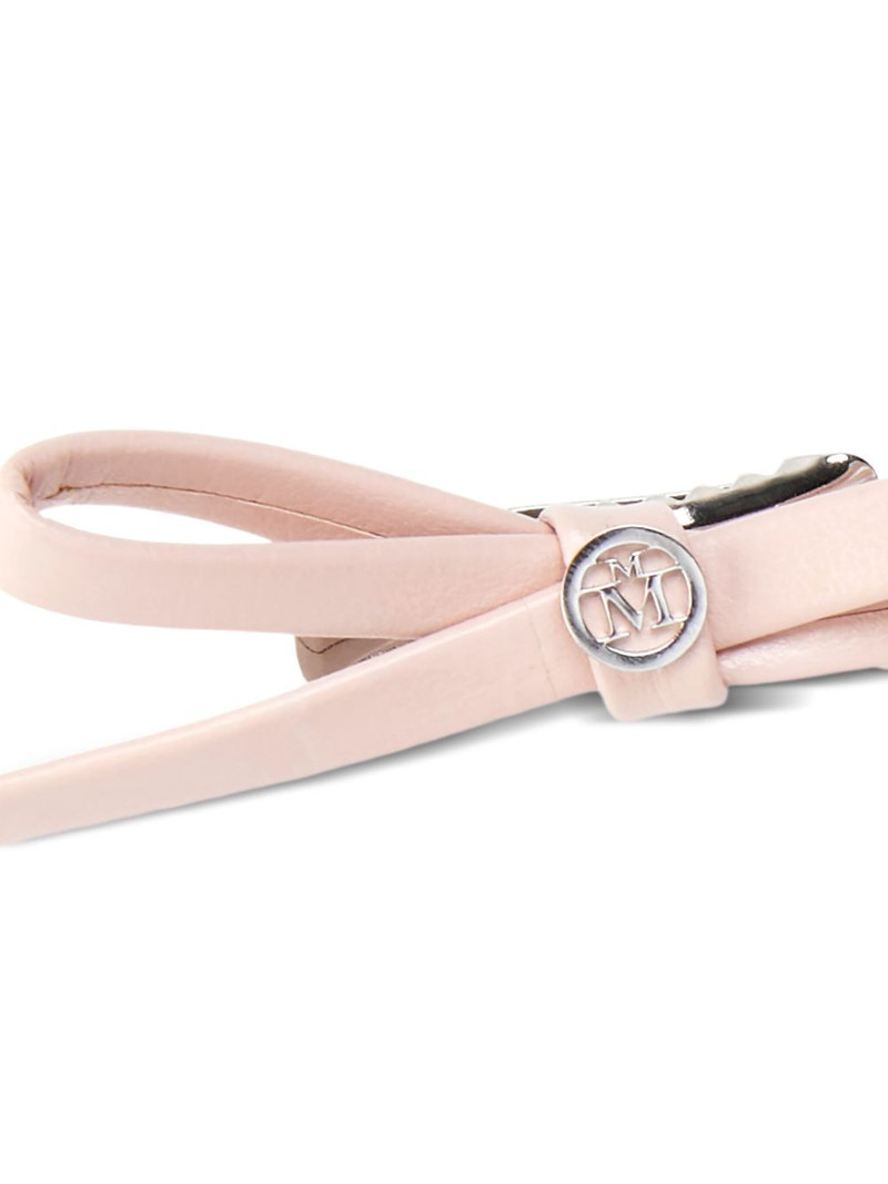 MAISON MICHEL bow leather hair clips outlook