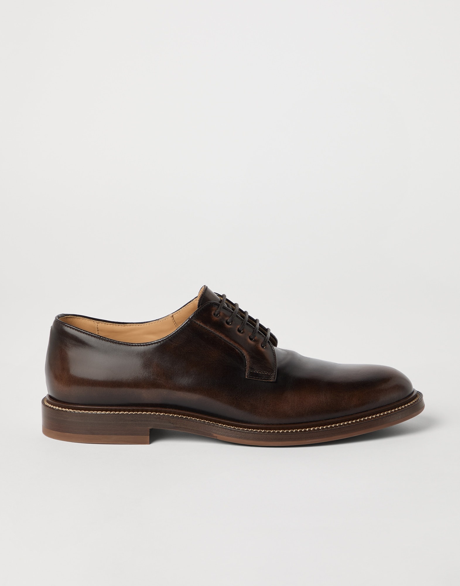 Burnished calfskin Derbys - 5