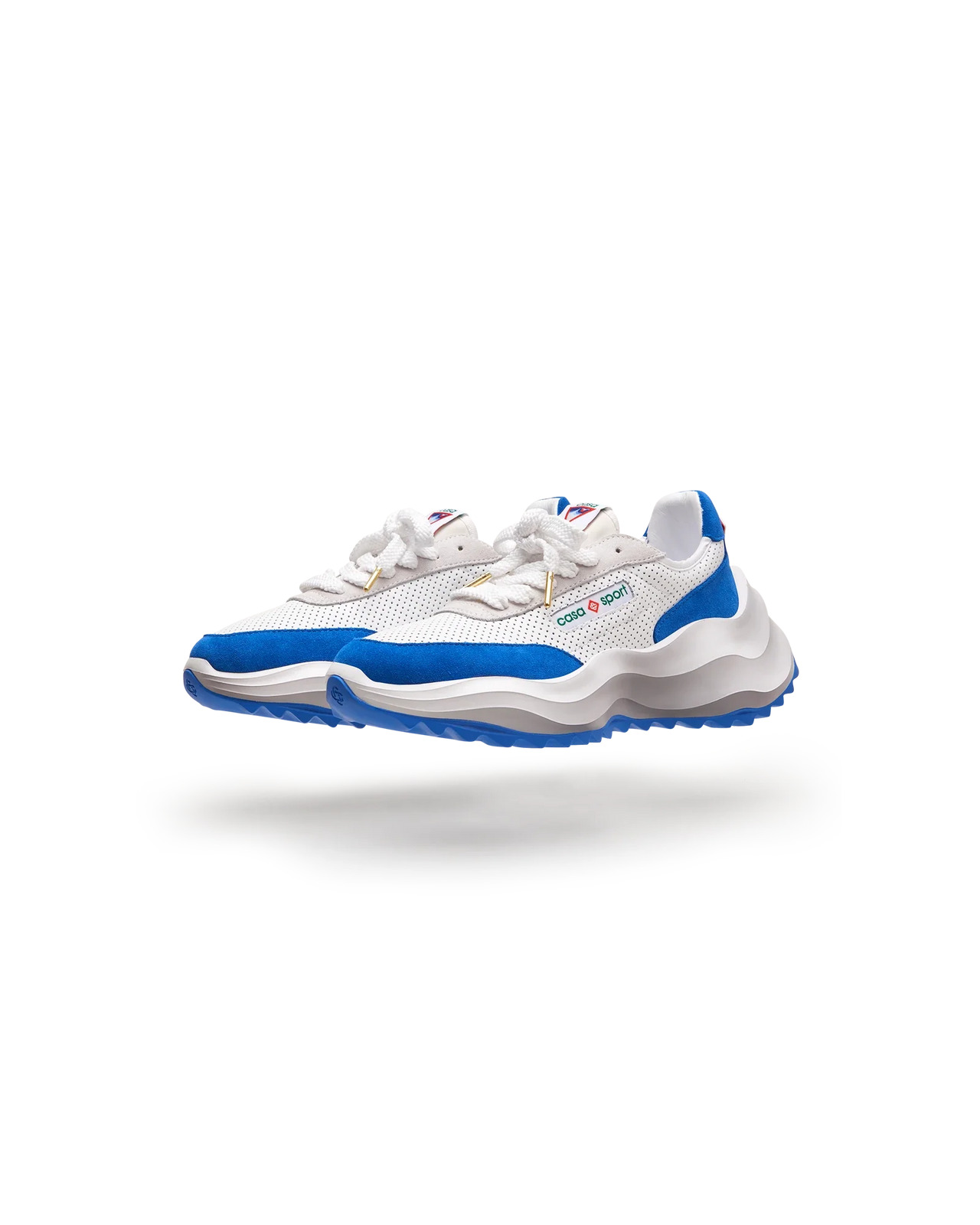 Womens Atlantis White & Blue Sneaker - 10