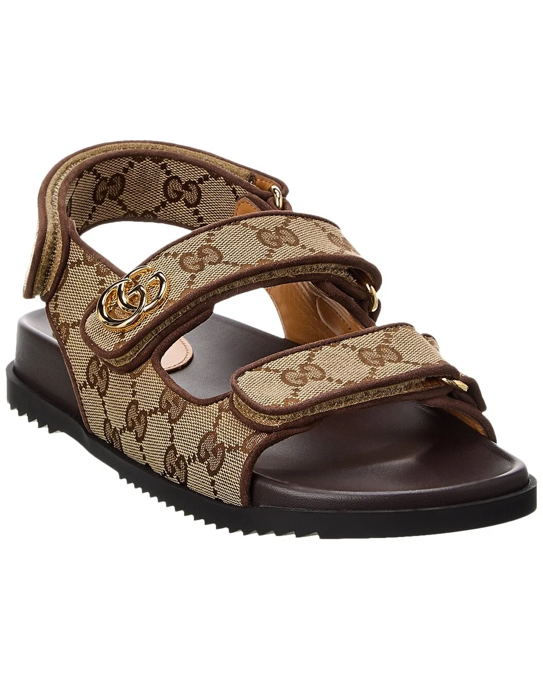 Gucci GG Canvas & Leather Sandal - 1