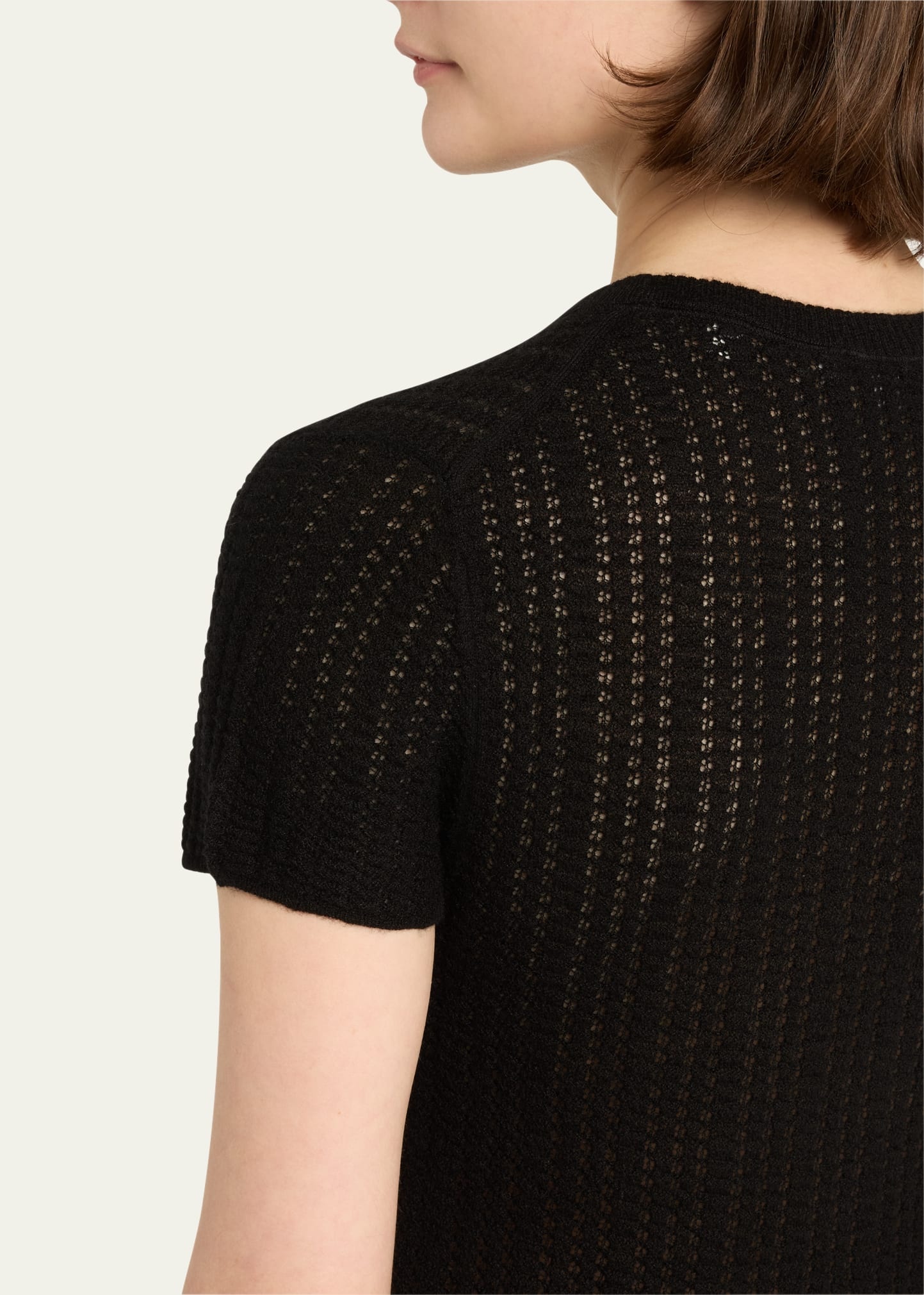 Crewneck Waffle-Knit Top - 5