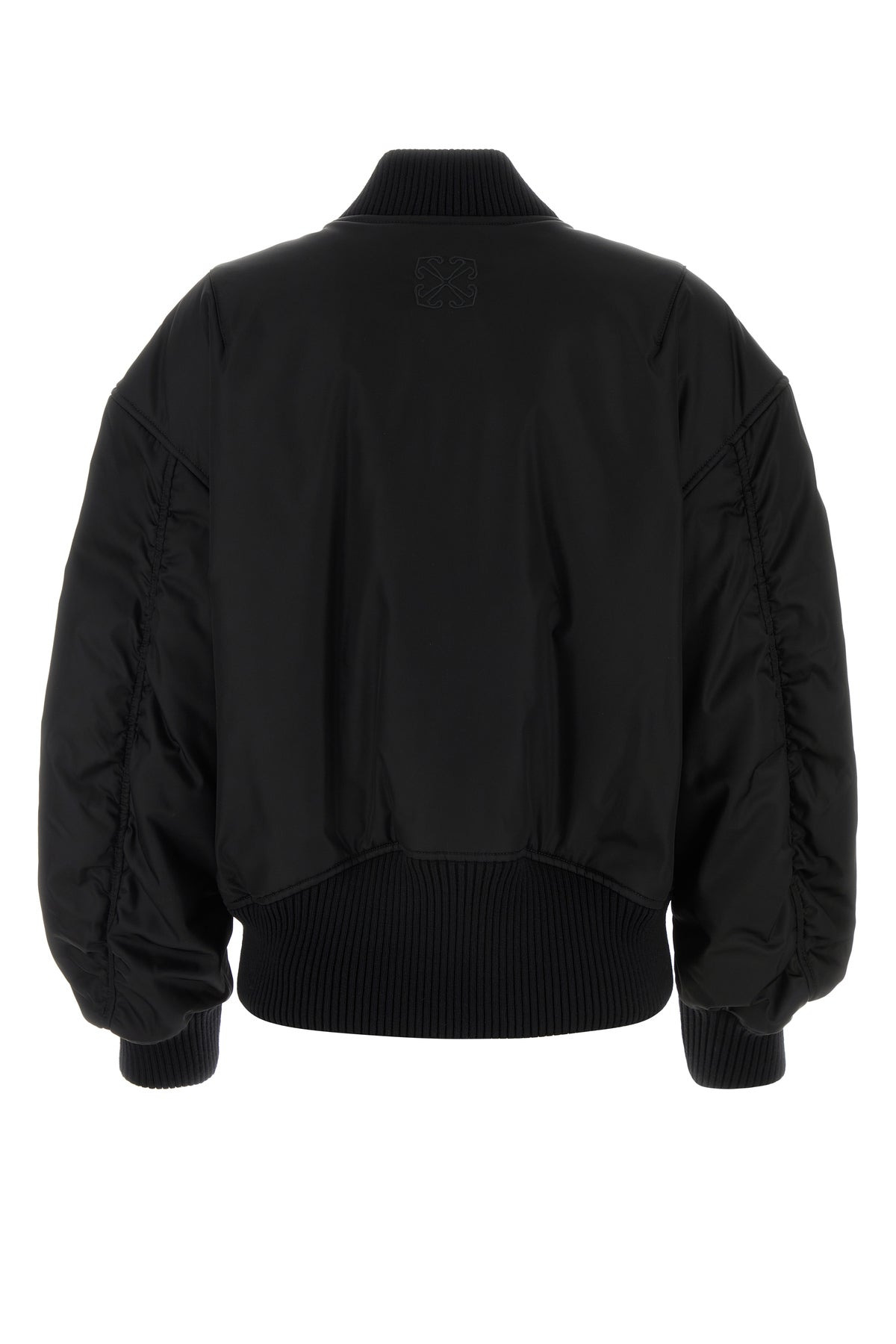 Black nylon blend bomber jacket - 2