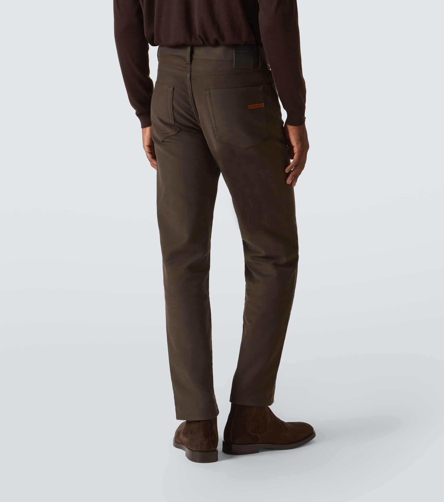 Roccia cotton and cashmere straight pants - 4