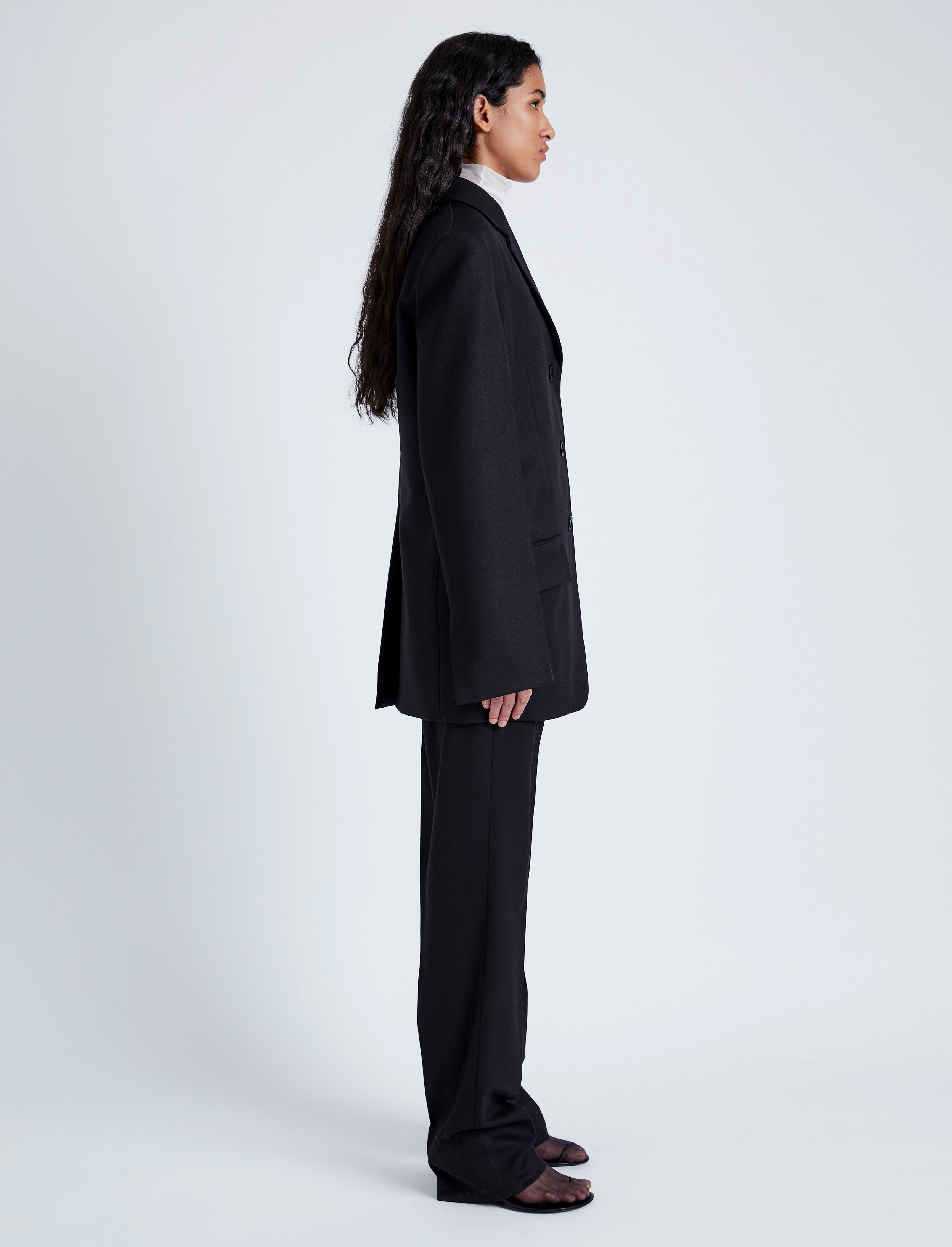 Archer Jacket in Wool Twill Suiting - 4