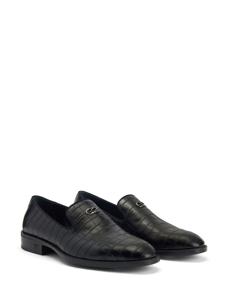 Giuseppe Zanotti Imrham crocodile-effect loafers outlook